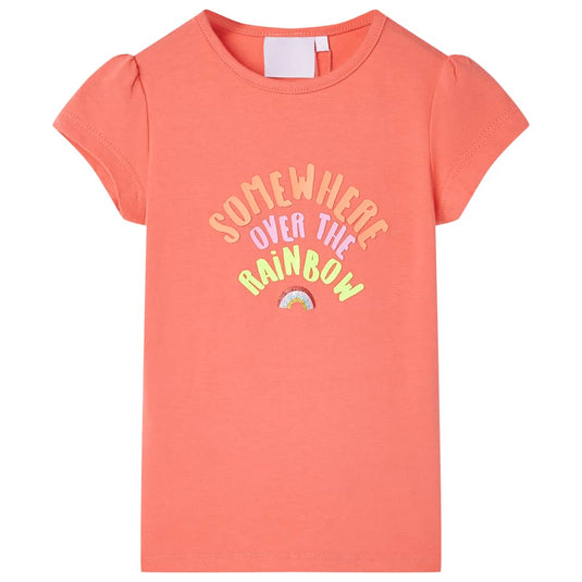 VidaXL Kindershirt 116 koraalkleurig