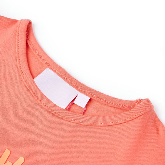 VidaXL Kindershirt 116 koraalkleurig