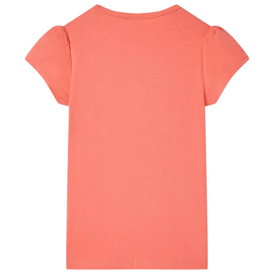 VidaXL Kindershirt 128 koraalkleurig