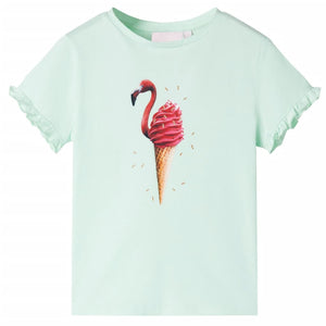Vidaxl kindershirt 128 lichtmint