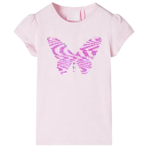 Vidaxl kindershirt met kapmouwen 104 zachtroze