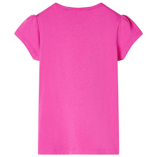 Vidaxl kindershirt met kapmouwen 104 donkerroze