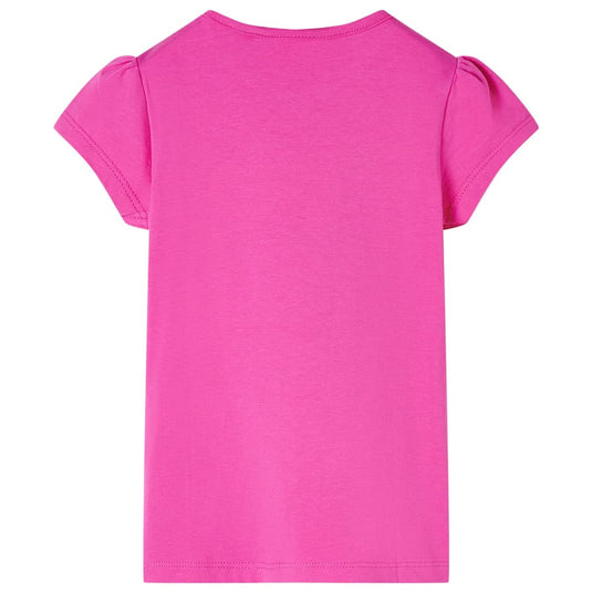 Vidaxl kindershirt met kapmouwen 116 donkerroze