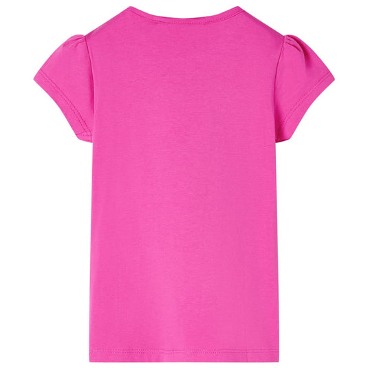 Vidaxl kindershirt met kapmouwen 140 donkerroze