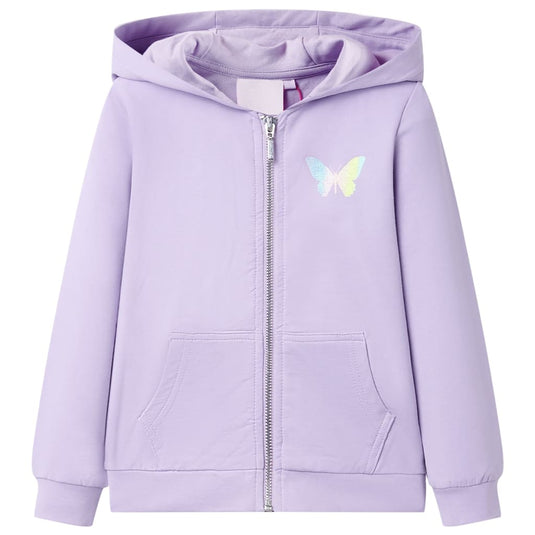 Vidaxl kindervest met capuchon 104 lila