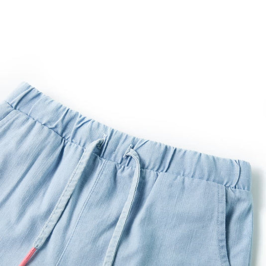 VidaXL Kindershorts 116 zachtdenimblauw
