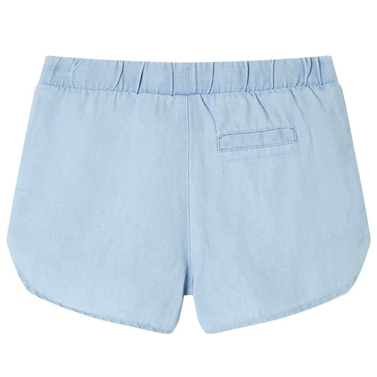 VidaXL Kindershorts 128 zachtdenimblauw