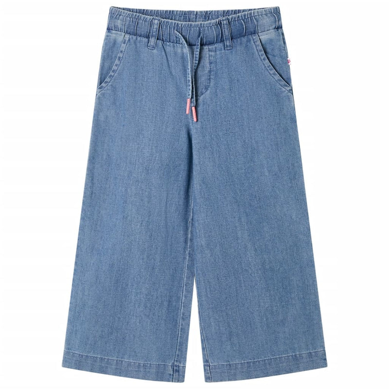 Afbeelding laden in galerijviewer, Vidaxl kinderbroek 128 denimblauw
