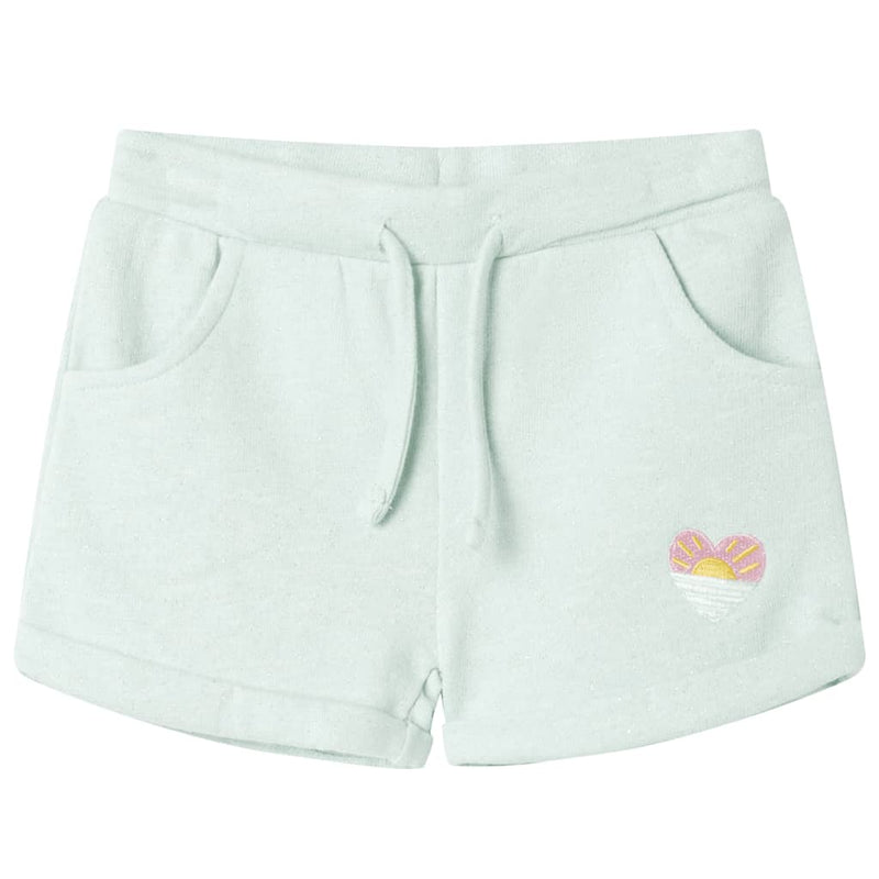 Afbeelding laden in galerijviewer, Vidaxl kindershorts met trekkoord 116 gemengd lichtmintkleurig
