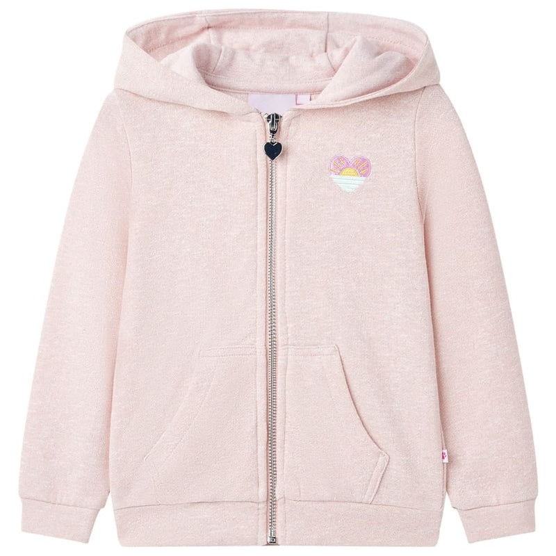 ギャラリービューアに画像をロードする, Vidaxl kindervest met capuchon en rits 92 gemengd lichtroze
