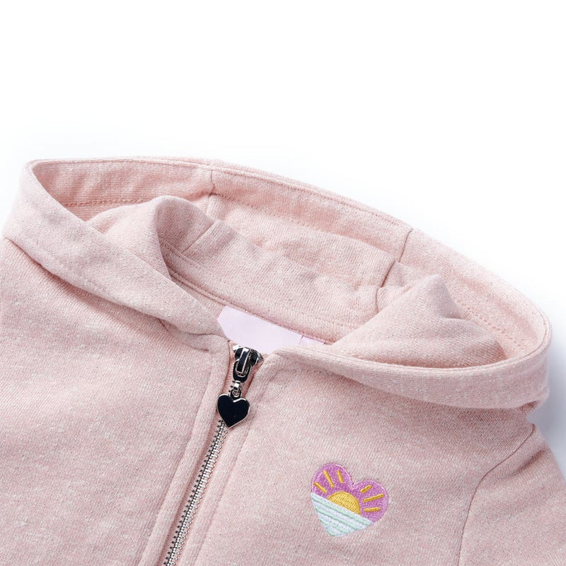 ギャラリービューアに画像をロードする, Vidaxl kindervest met capuchon en rits 92 gemengd lichtroze
