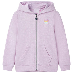 Vidaxl kindervest met capuchon en rits 92 gemengd lila