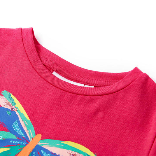Vidaxl kindershirt 104 felroze
