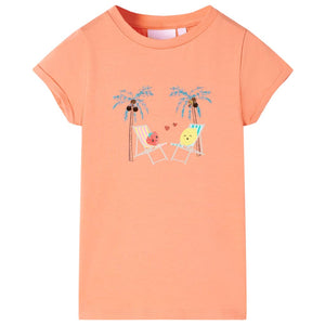 Vidaxl kindershirt 140 perzikkleurig