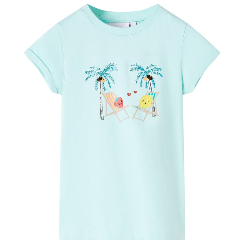Load image into Gallery viewer, Vidaxl kindershirt 128 lichtzeeblauw
