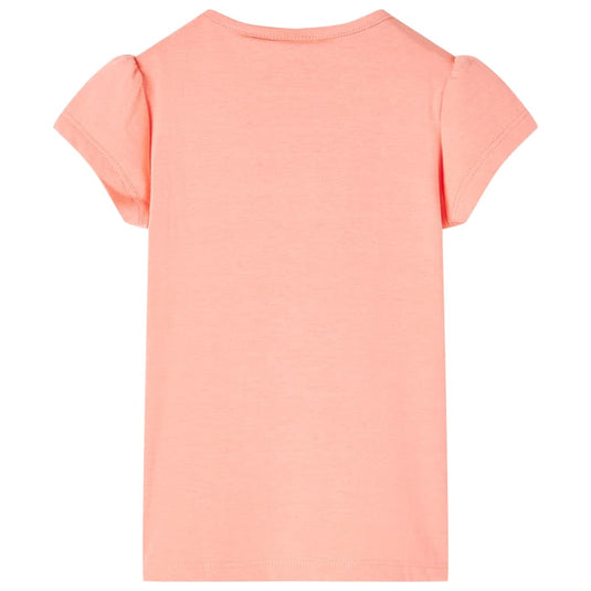 Vidaxl kindershirt 128 neonkoraalkleurig