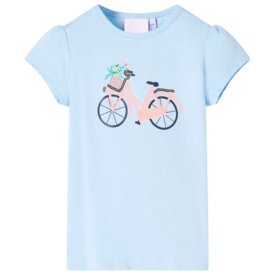 Vidaxl kindershirt 128 lichtblauw