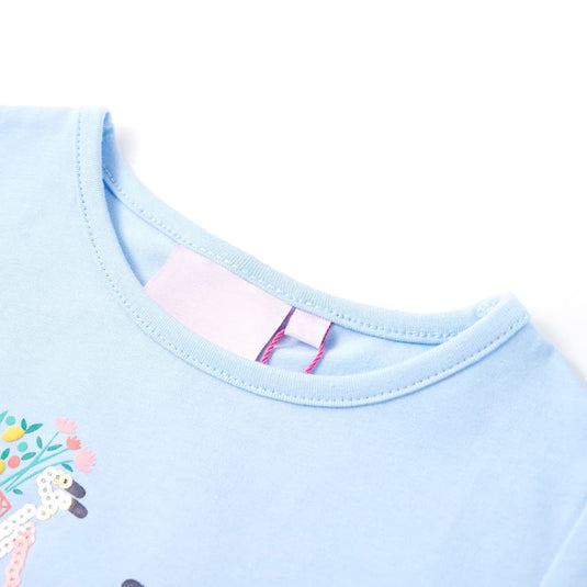 Vidaxl kindershirt 140 lichtblauw