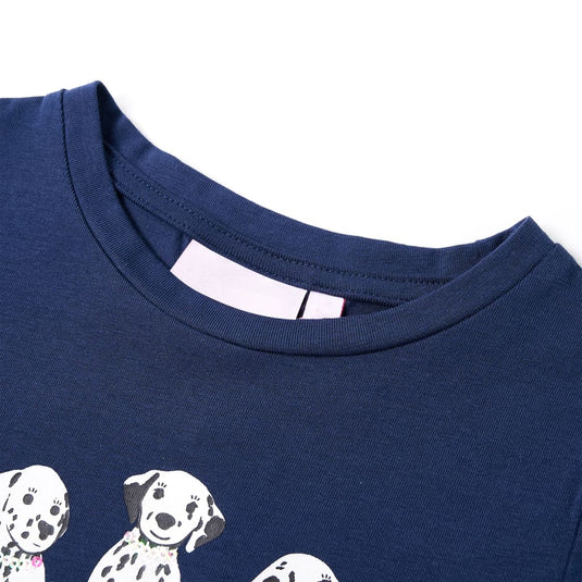 Vidaxl kindershirt 116 marineblauw