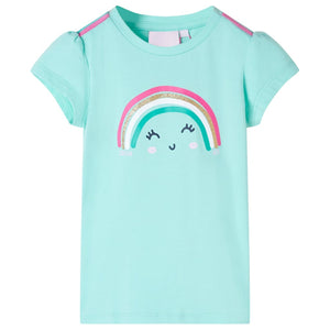 Vidaxl kindershirt 128 lichtmint