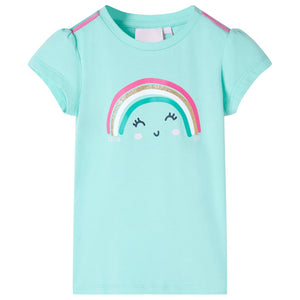 Vidaxl kindershirt 140 lichtmint