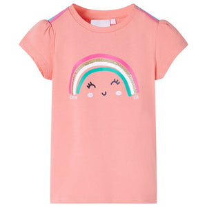 Vidaxl kindershirt 116 lichtkoraalkleurig