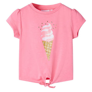 VidaXL Kindershirt 104 fluorescerend felroze