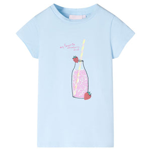 Vidaxl kindershirt 104 zachtblauw