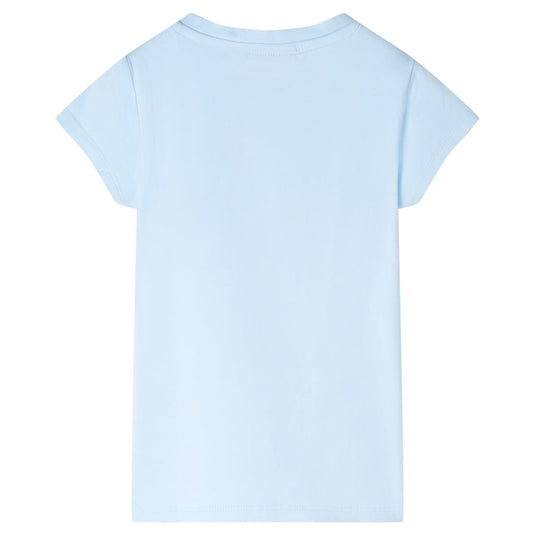 VidaXL Kindershirt 128 zachtblauw