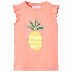 VidaXL Kindershirt 92 neonkoraal