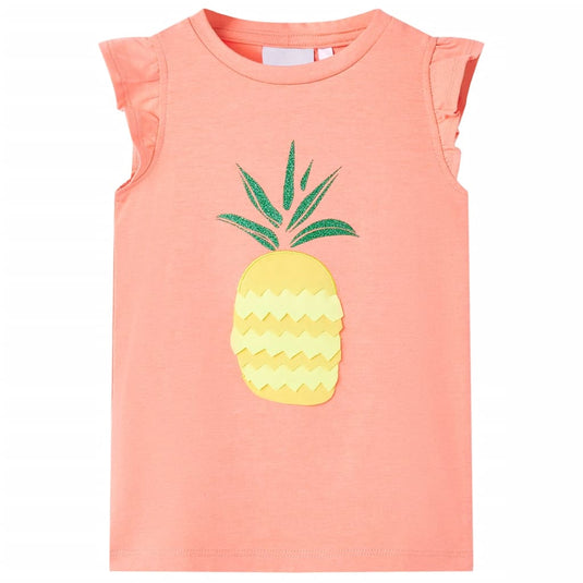 VidaXL Kindershirt 92 neonkoraal