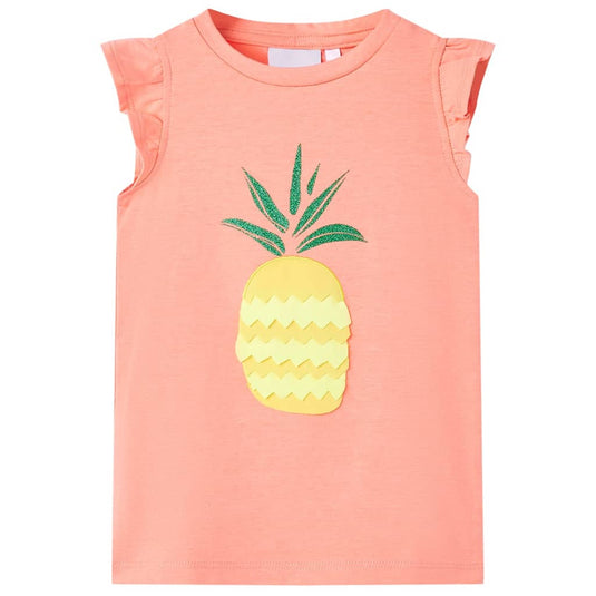 Vidaxl kindershirt 116 neonkoraal