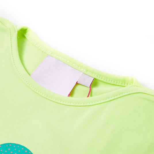 Vidaxl kindershirt 116 fluorescerend geel