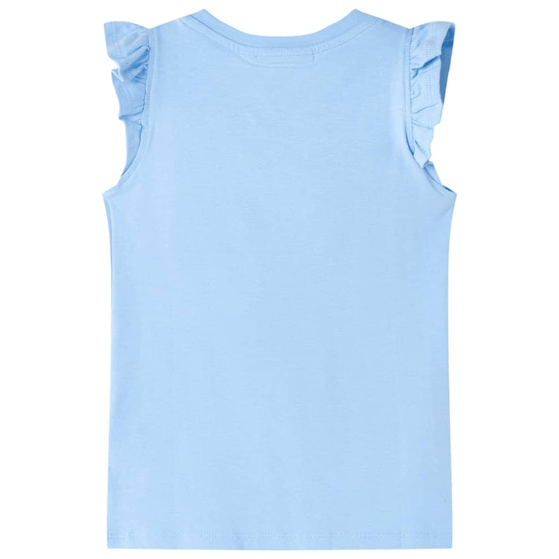 Chargez l'image dans la visionneuse de la galerie, Vidaxl kindershirt met ruches aan de mouwen 128 lichtblauw
