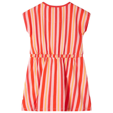 Vidaxl kinderjurk met trekkoord 128 roze en rood