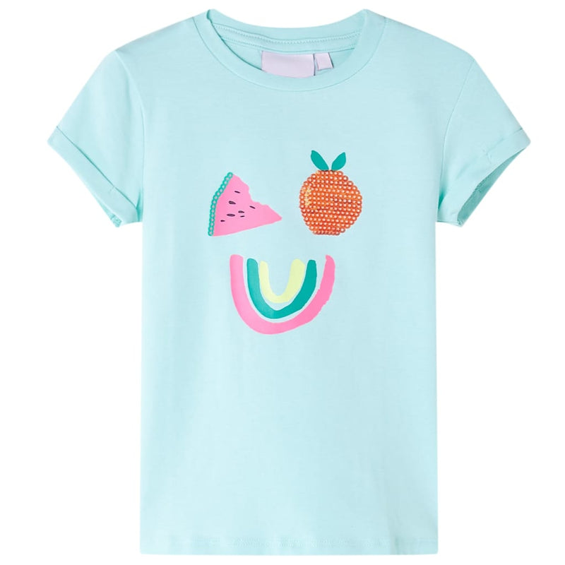 Afbeelding laden in galerijviewer, VidaXL Kindershirt 92 lichtzeeblauw
