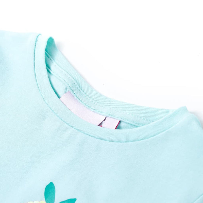 Afbeelding laden in galerijviewer, VidaXL Kindershirt 92 lichtzeeblauw
