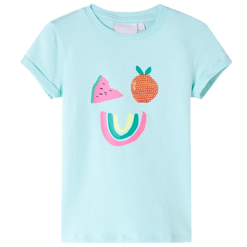 Afbeelding laden in galerijviewer, VidaXL Kindershirt 104 lichtzeeblauw
