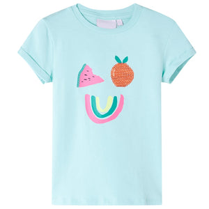 Vidaxl kindershirt 128 lichtzeeblauw