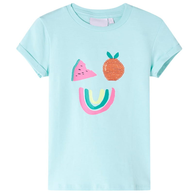 Load image into Gallery viewer, Vidaxl kindershirt 128 lichtzeeblauw
