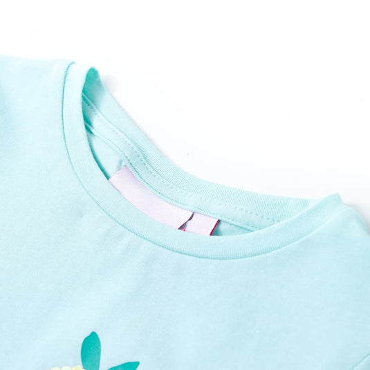 Vidaxl kindershirt 128 lichtzeeblauw