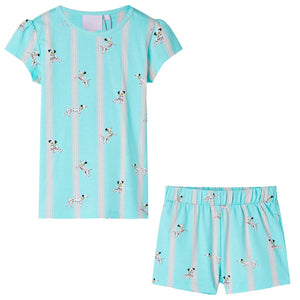 Vidaxl kinderpyjama met korte mouwen 128 ecru