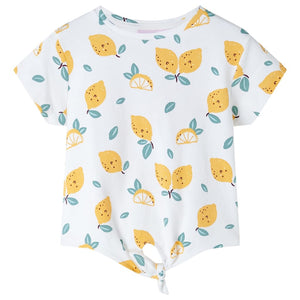 Vidaxl kindershirt met knoop in de zoom 104 ecru