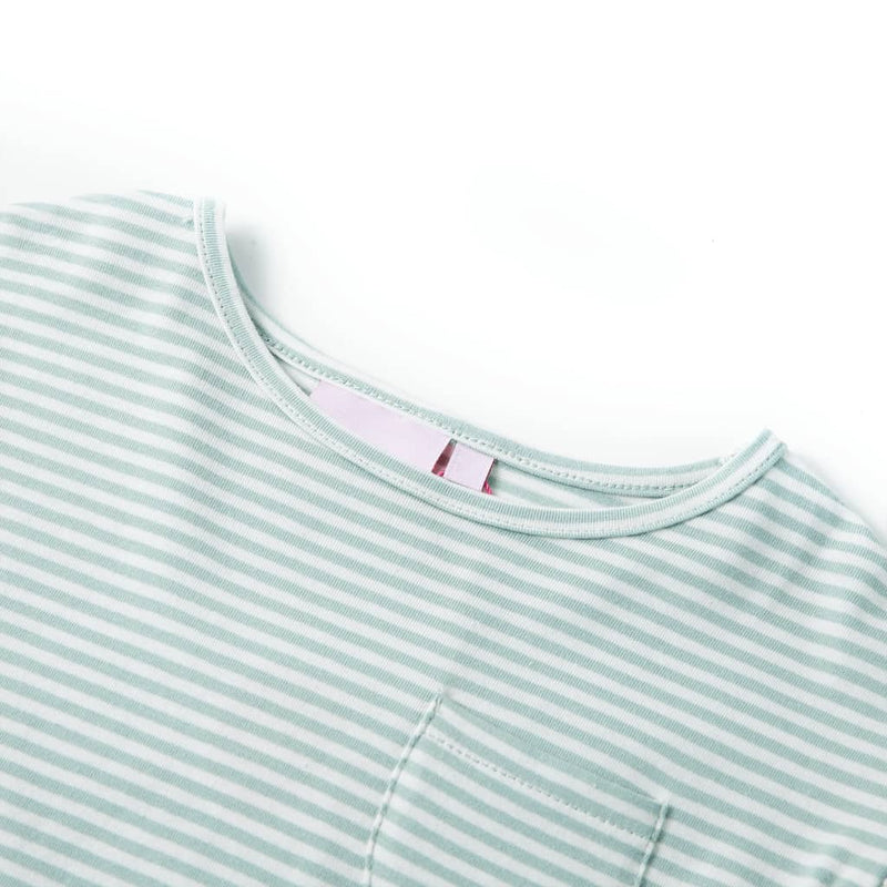 ギャラリービューアに画像をロードする, Vidaxl kinderjurk met ruches aan de mouwen 116 mintkleurig
