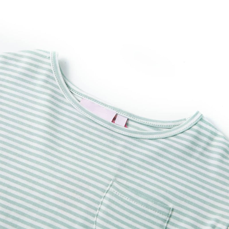 ギャラリービューアに画像をロードする, Vidaxl kinderjurk met ruches aan de mouwen 140 mintkleurig
