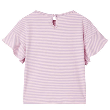 Vidaxl kindershirt met mouwen met ruches 104 lila