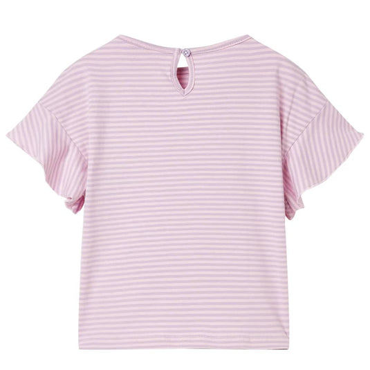 VidaXL Kindershirt met mouwen met ruches 128 lila