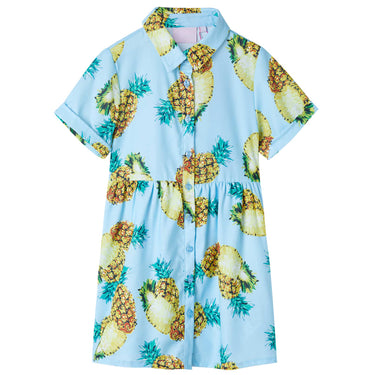 Vidaxl kinderjurk 140 blauw
