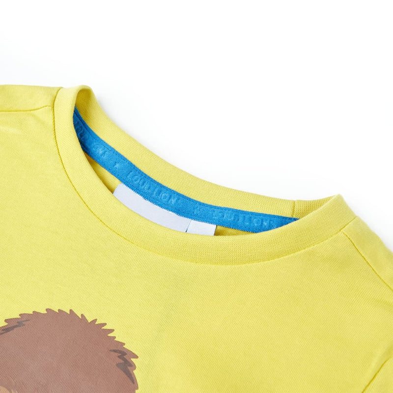 Load image into Gallery viewer, VidaXL Kindershirt met korte mouwen 128 geel
