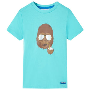VidaXL Kindershirt met korte mouwen 116 zeeblauw